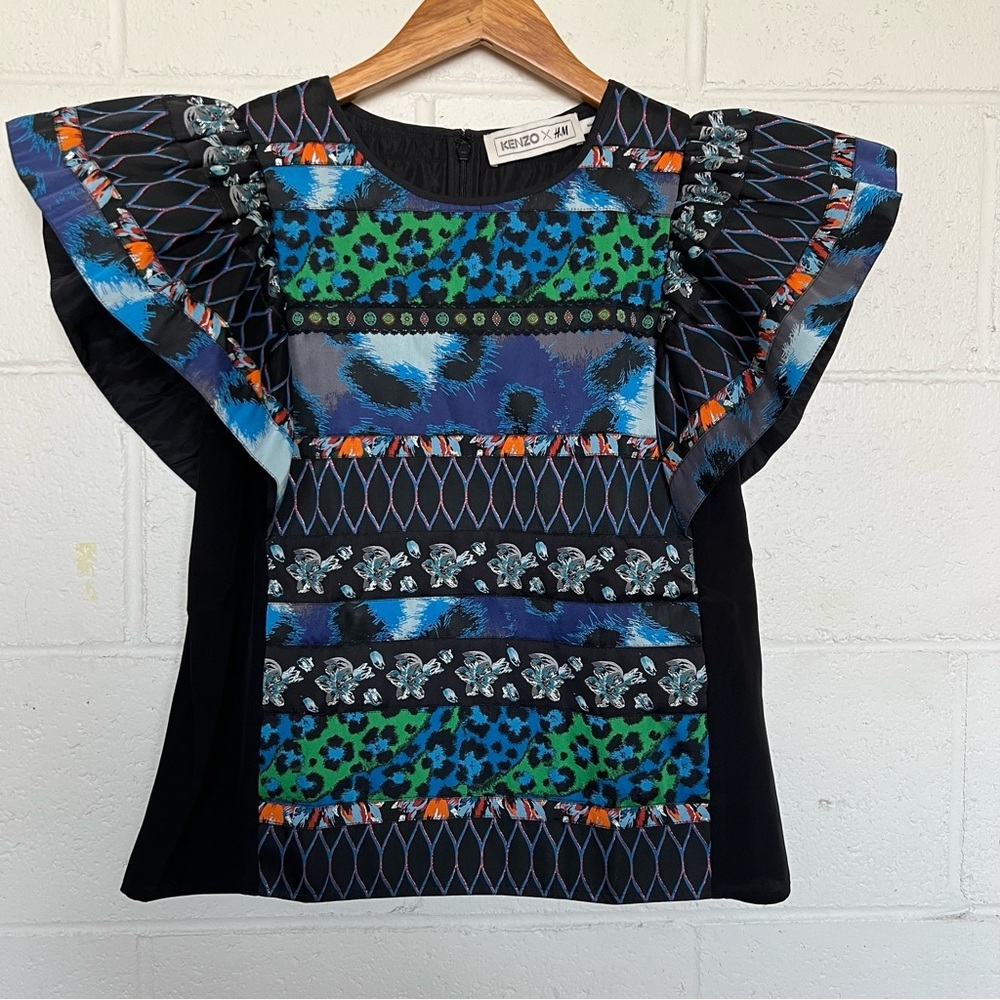 Kenzo x HM Multicolor Patterned Top-Size 6
